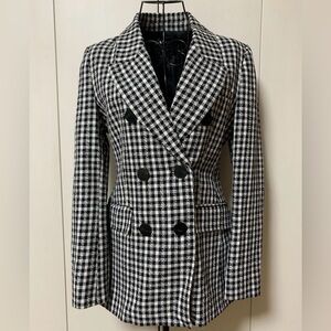 NWOT Zara Women’s Checkered Blazer Sz S